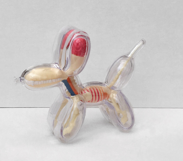 Jason Freeny 4D Master Funny Anatomy Balloon Dog Figure Metallic